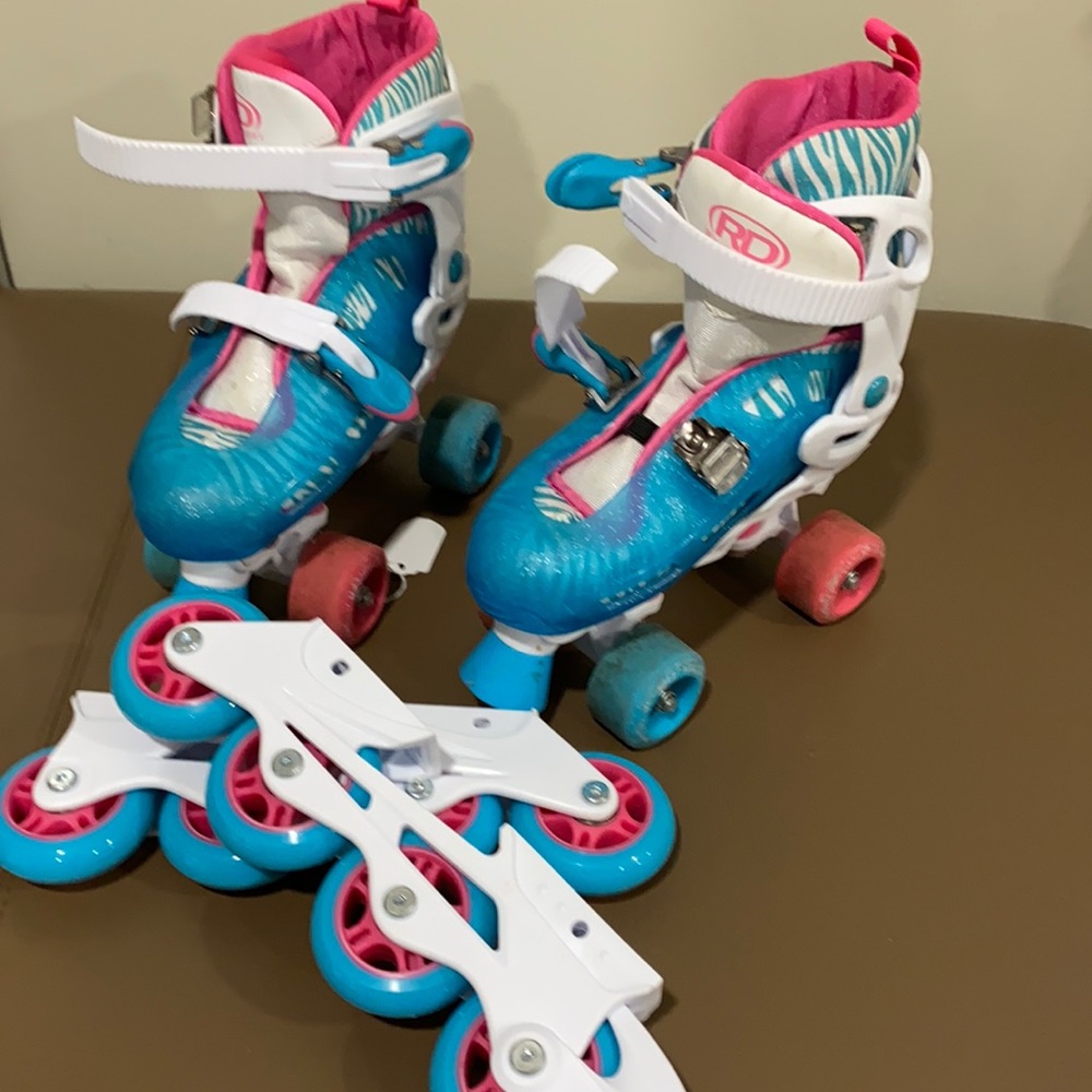 Girls size 3-6 roller skates